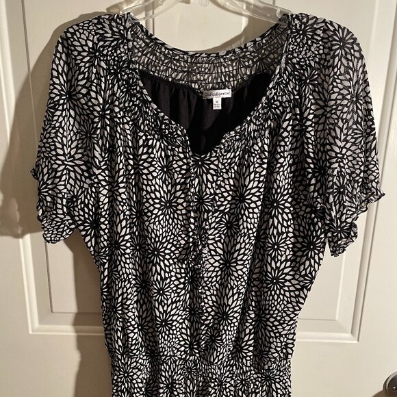 Ladies short sleeve Croft and Barrow shirt size extra large black and white - Picture 1 of 2